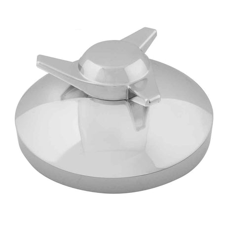 Left spinner rear hubcap 8-1/2"D axle, 5/8" stud