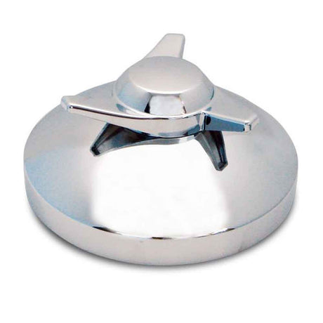 Chrome right spinner rear hubcap 8.5" axle, 5/8" stud