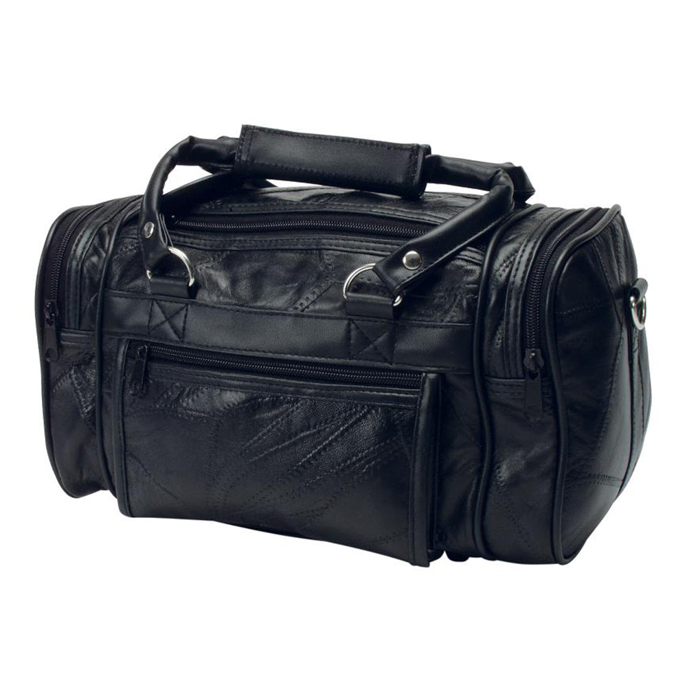 Patchwork Leather Shave Kit Toiletry Bag