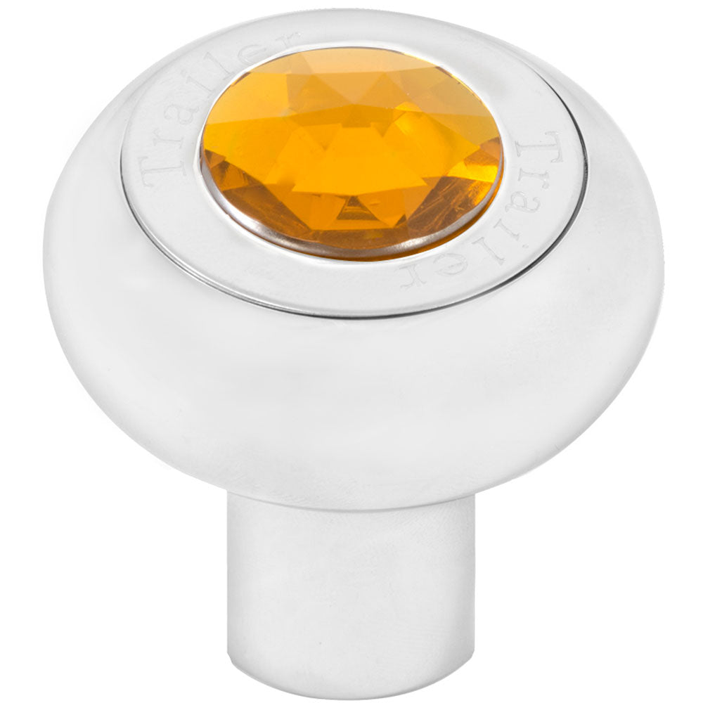 Screw On Chrome Trailer Knob with Jewel