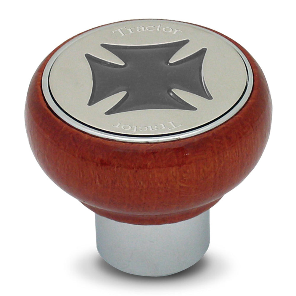 Wood Tractor/Trailer Maltese Cross Air Valve Knob
