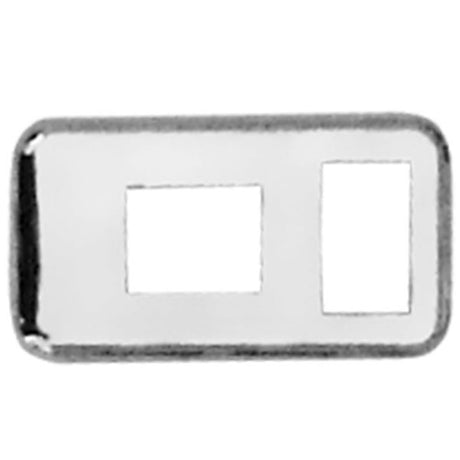 Western Star chrome fuel rocker switch cover, close-up