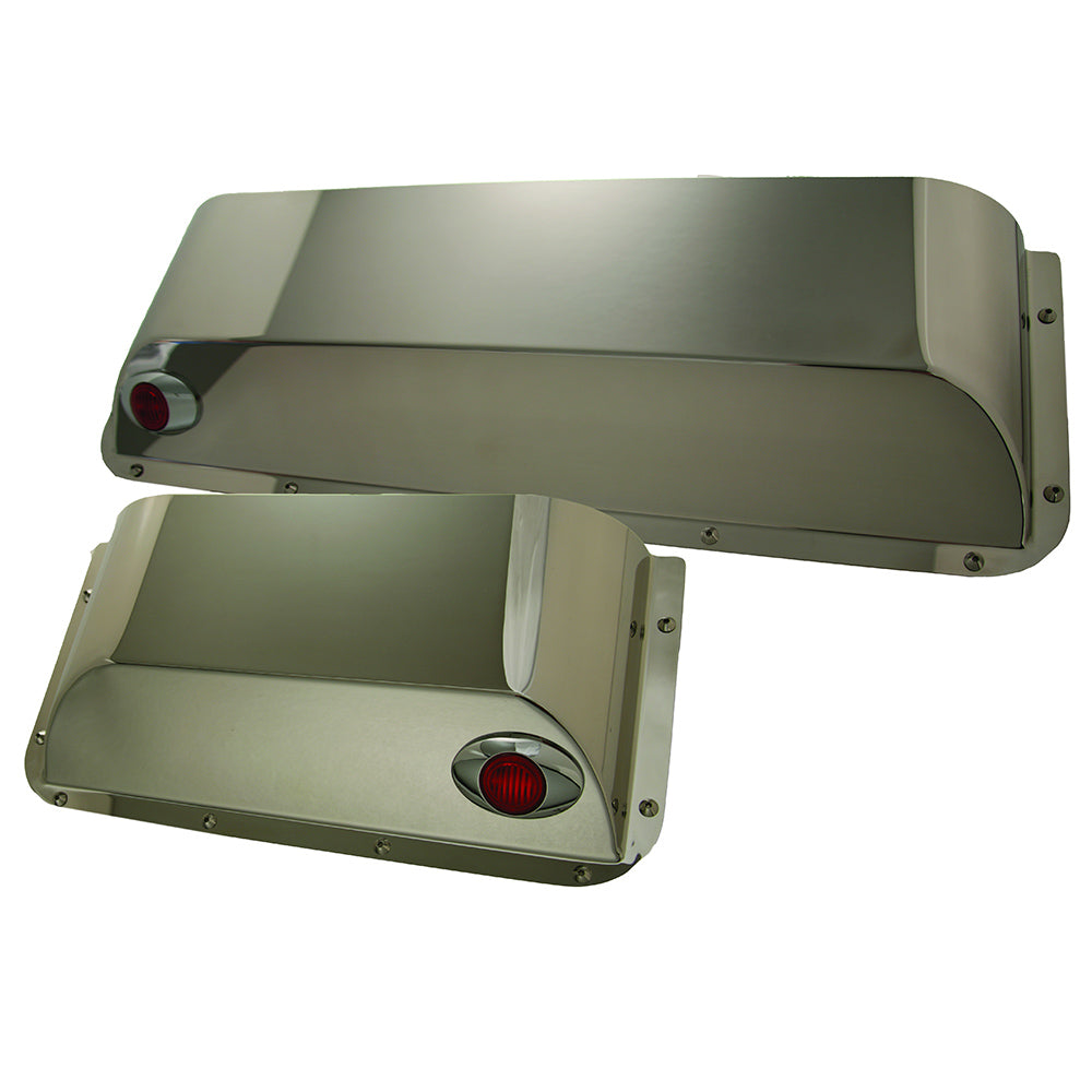 Peterbilt Stainless Steel Door Pockets with M3 Lights