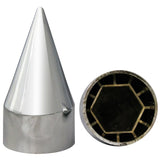 33mm Chrome Plastic Spike Nut Cover - Push On