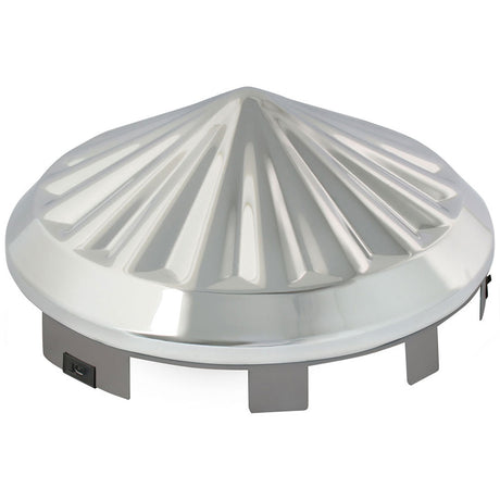 Universal chrome pinwheel front hubcap 1" lip