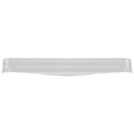 Chrome dual rectangular headlight visor, close-up