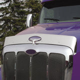 Peterbilt 387 Stainless Hood Shield Bug Deflector