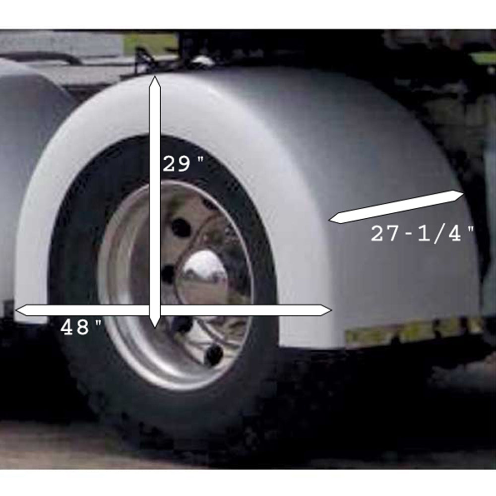 Fiberglass Standard Single Axle Rear Fenders
