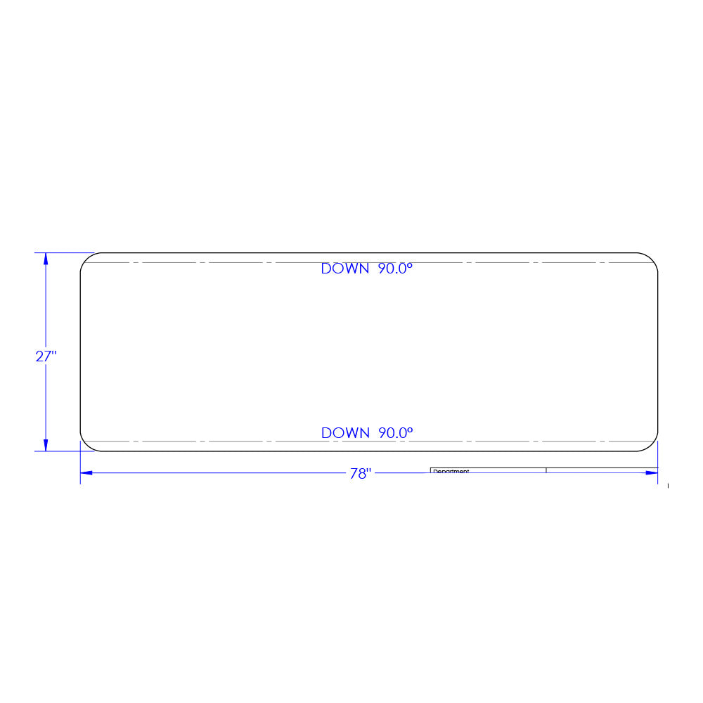 78 1/2" Aluminum Half Circle Single Axle Fender