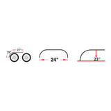 66" Stainless Steel Half Tandem Fenders