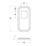 Peterbilt Shift Plate Cover 5 3/4" x 4 7/8"
