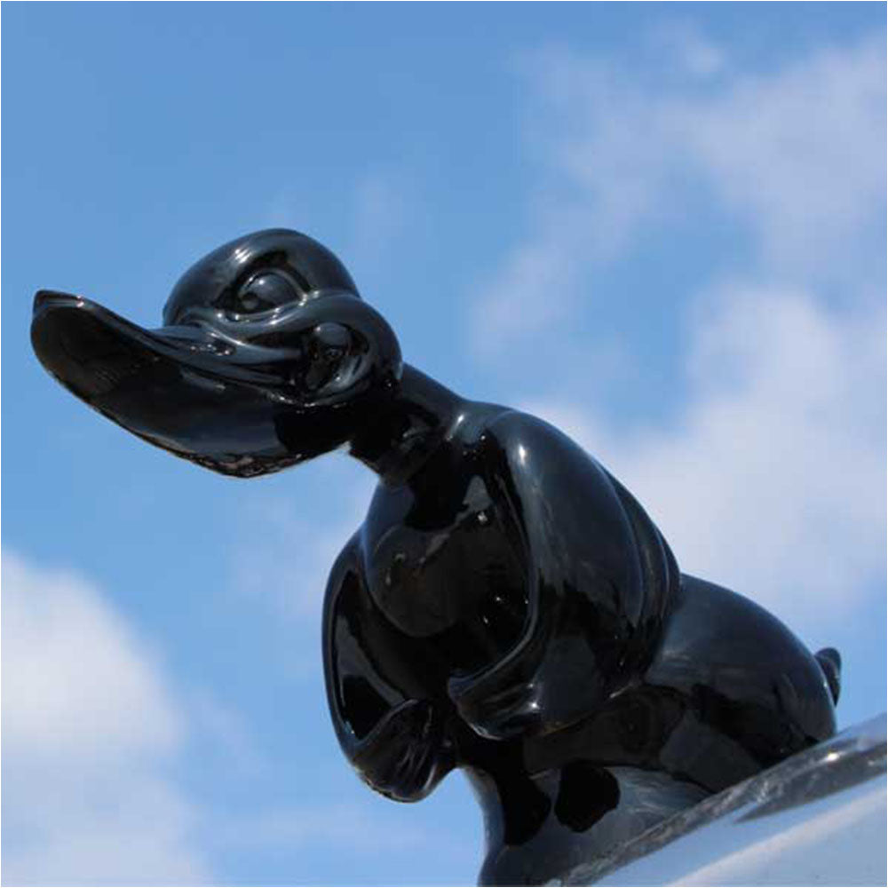 Black Rubber Duck Hood Ornament