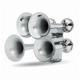 Compact Extra Loud 4 Trumpet Chrome Train Horns