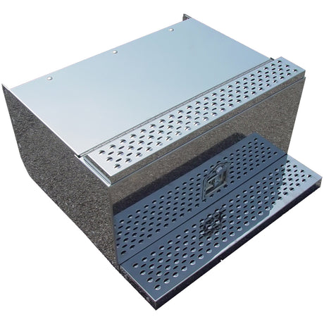 Peterbilt 30"L stainless cab entry tool box