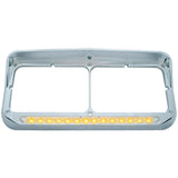 Dual Rectangle Headlight Bezel with LED