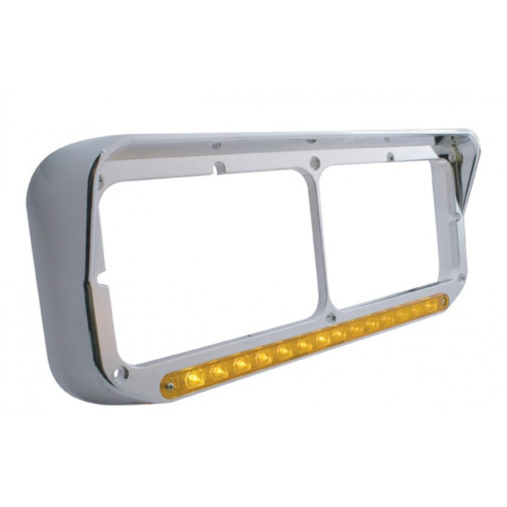 Dual Rectangle Headlight Bezel with LED