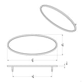 Texas Flag Chrome Plated Die-Cast Oval Emblem
