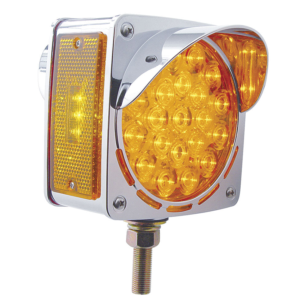 Chrome Bezel with Visor for Square Double Faced