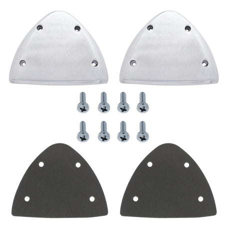 Peterbilt aluminum headlight turn signal cover kit for semi trucks