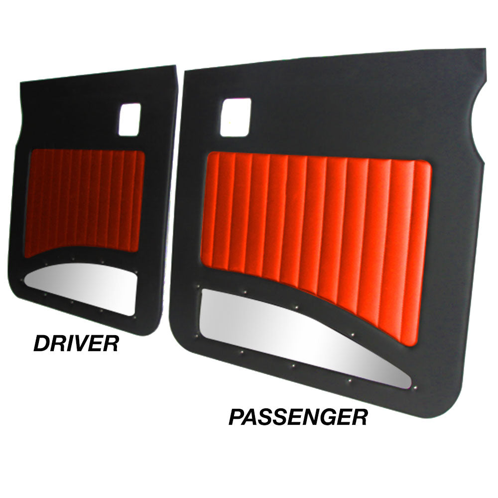 PB 359, 379 Black/Red Street Rod Door Panels