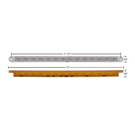12" 14 LED turn signal light bar, close-up