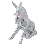 Chrome Donkey Hood Ornament LED Illuminated Eyes