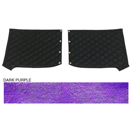 Peterbilt 389 dark purple quilted fender guards for semi trucks