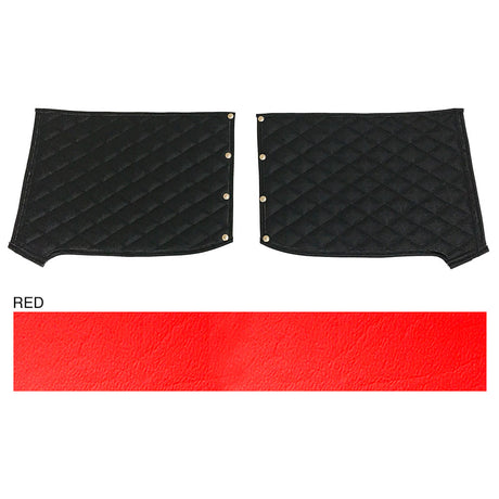 Peterbilt 389 red quilted fender guards for semi trucks