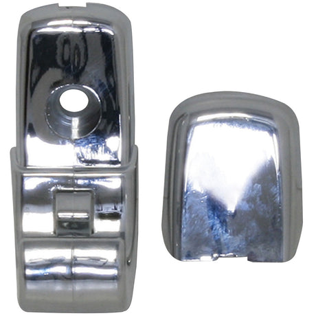 Kenworth 06+ Chrome Visor Clip With Cap, close-up
