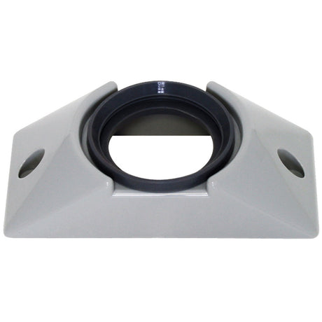 Gray mounting bracket w/grommet for 2" round light, close-up