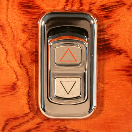 Chrome rocker switch actuator buttons with LED for Peterbilt from another angle