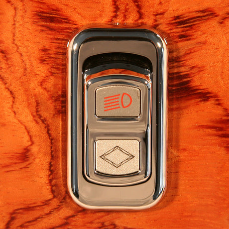 Another angle of chrome rocker switch actuator buttons with LED for Peterbilt, closer view
