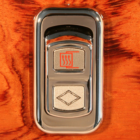 Another angle of chrome rocker switch actuator buttons with LED for Peterbilt, detail