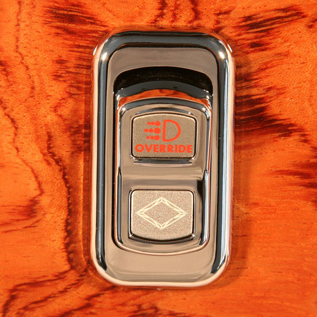 Another angle of chrome rocker switch actuator buttons with LED for Peterbilt, up close