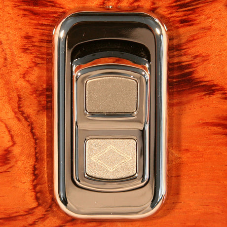 Closer view of chrome rocker switch actuator buttons with LED for Peterbilt, closer view
