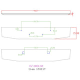 Peterbilt 16" Tapered Chrome Bumper