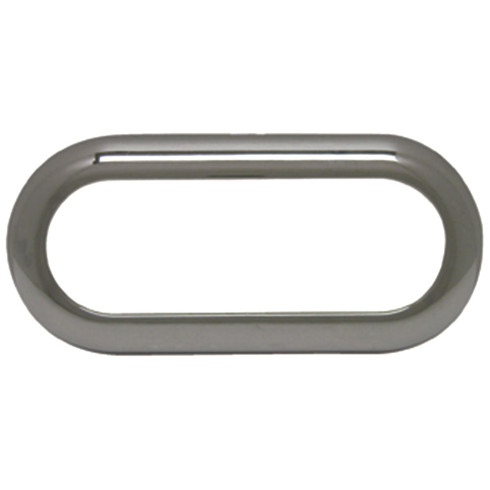 Oval Chrome Snap-On Light Bezel without Visor