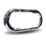 Oval Chrome Snap-On Light Bezel without Visor