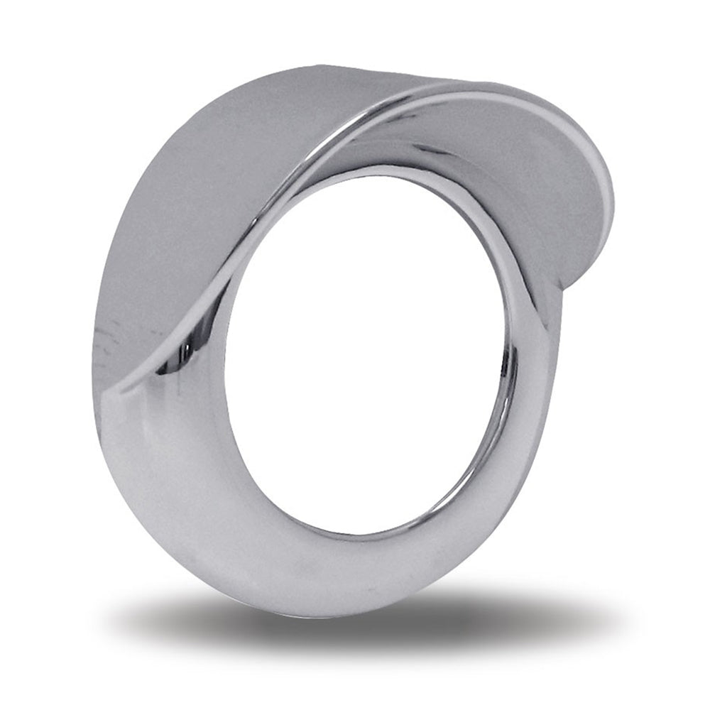 2" Chrome Twist-On Light Bezel with Visor