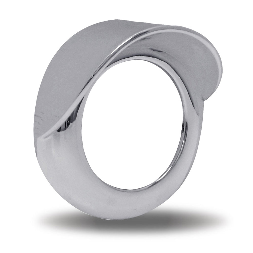 2-1/2" Chrome Twist-On Bezel with Visor