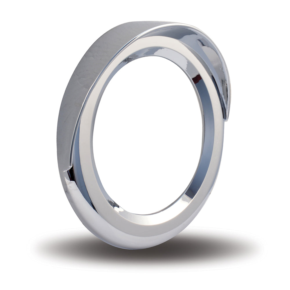 4" Chrome Twist-On Light Bezel with Visor