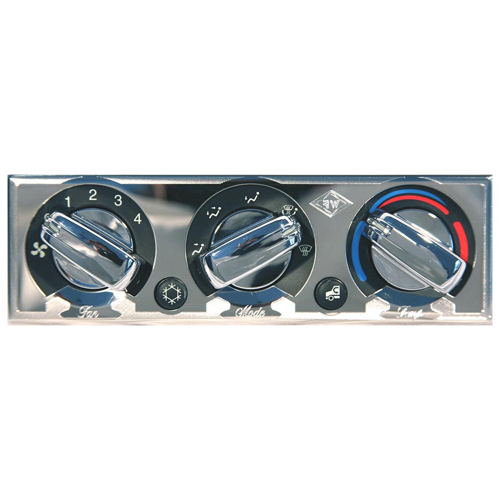 Peterbilt Stainless Steel AC/Heater Control Plate