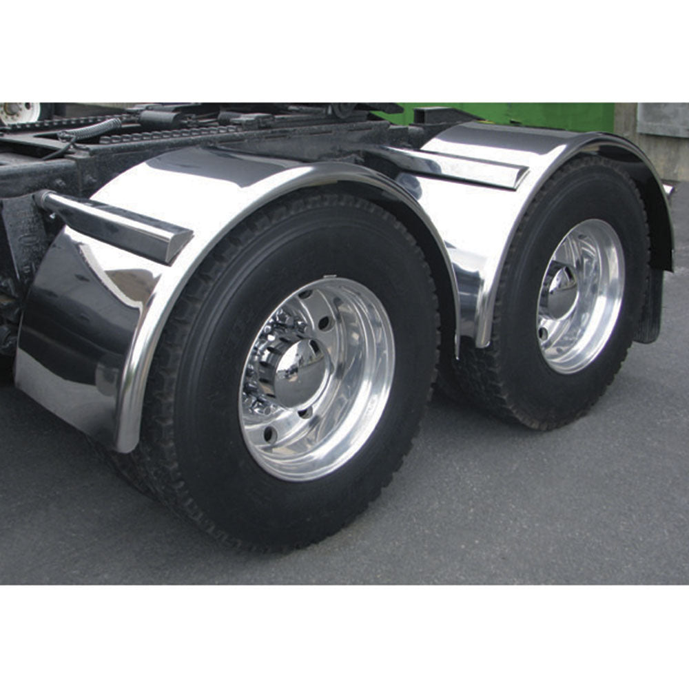 80" Smooth Stainless Steel Single Axle Fenders