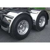 80" Smooth Stainless Steel Single Axle Fenders