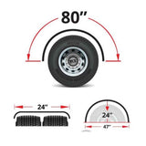 80" Smooth Stainless Steel Single Axle Fenders