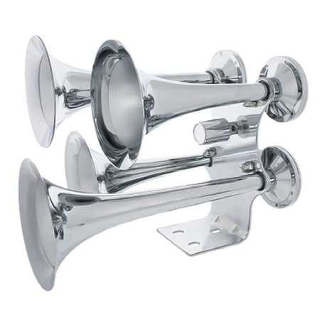 Chrome 4 trumpets air powered train horn