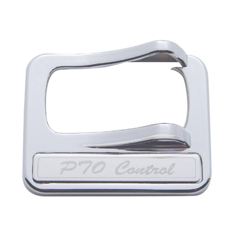 Another angle of Peterbilt rocker switch cover with stainless steel plaque