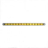 14 LED 12" Auxiliary strip Light - Amber LED/Chrome Lens