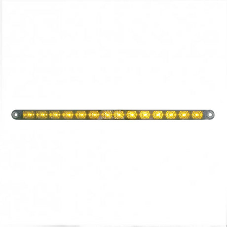 14 LED 12" auxiliary strip light - amber LED/Chrome lens