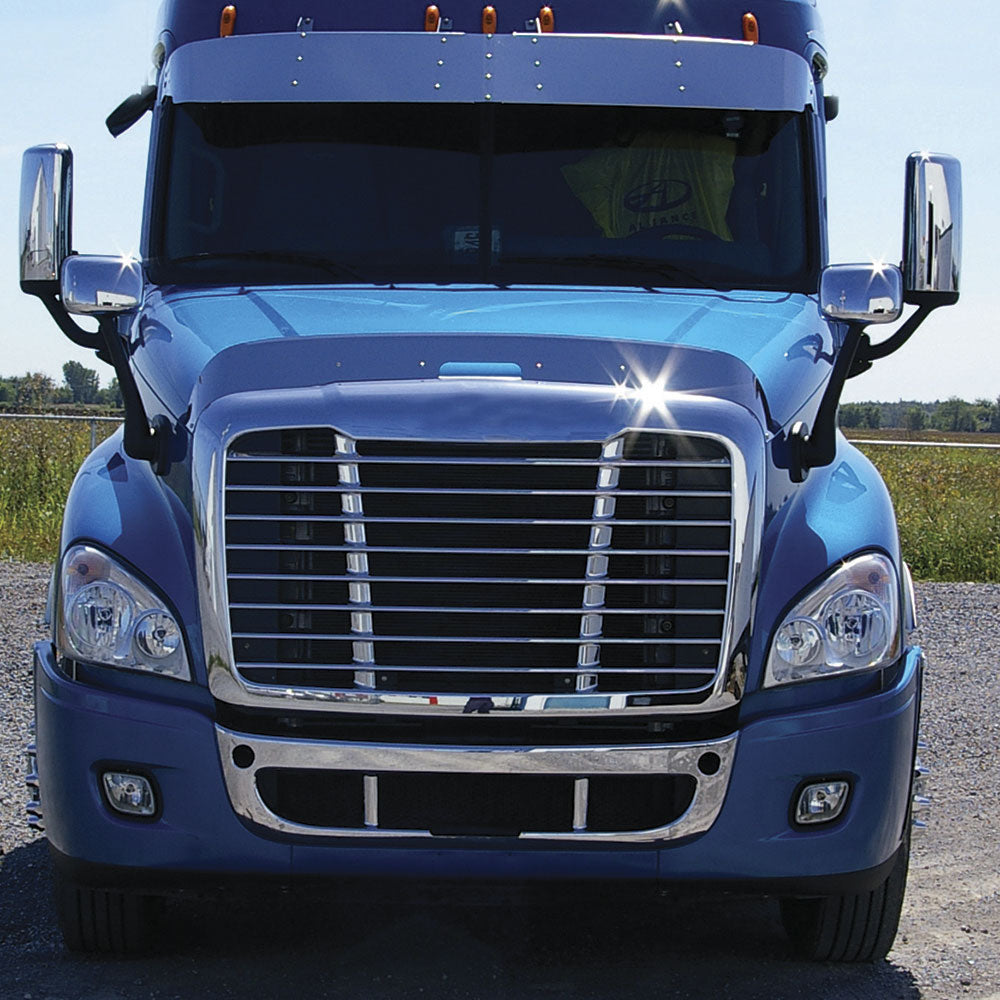 Freightliner Cascadia P3 Stainless Hood Shield Bug Deflector